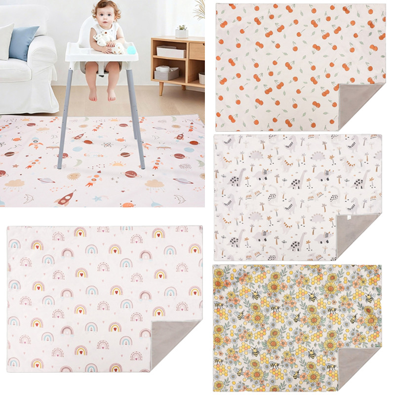 Highchair Splash Mat - Karikatür bebek mama sandalyesi sıçrama matı