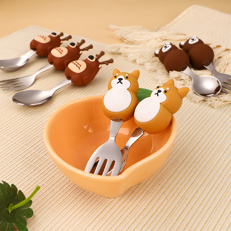 Baby Food Knife Set - Paslanmaz Çelik Çocuk Kaşık ve Çatal