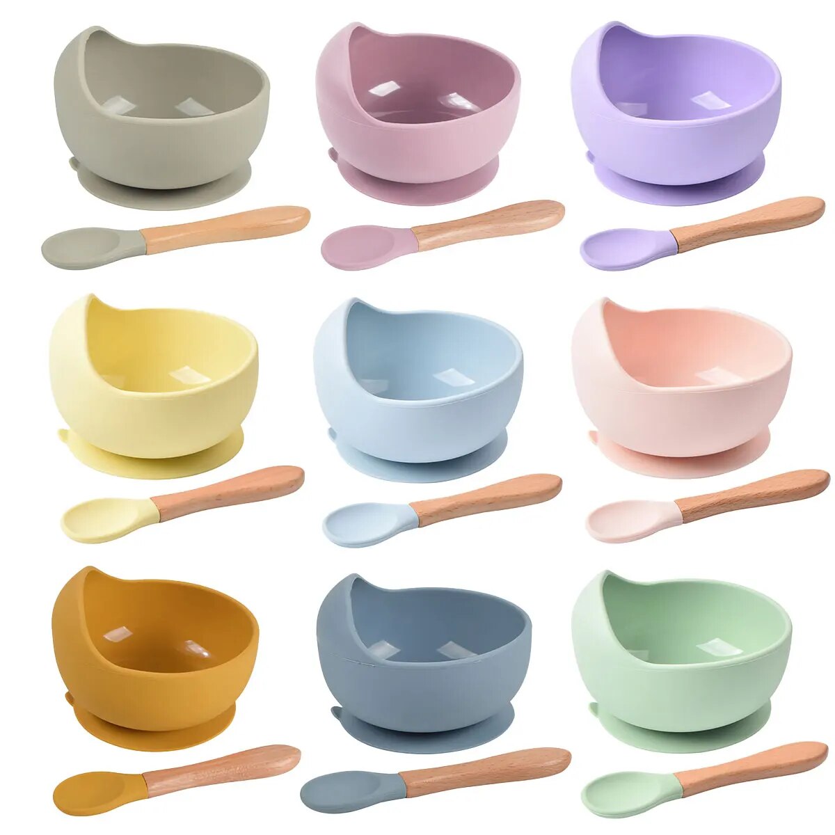 Baby Food Table - Çocuklar için 2 adet silikon bebek