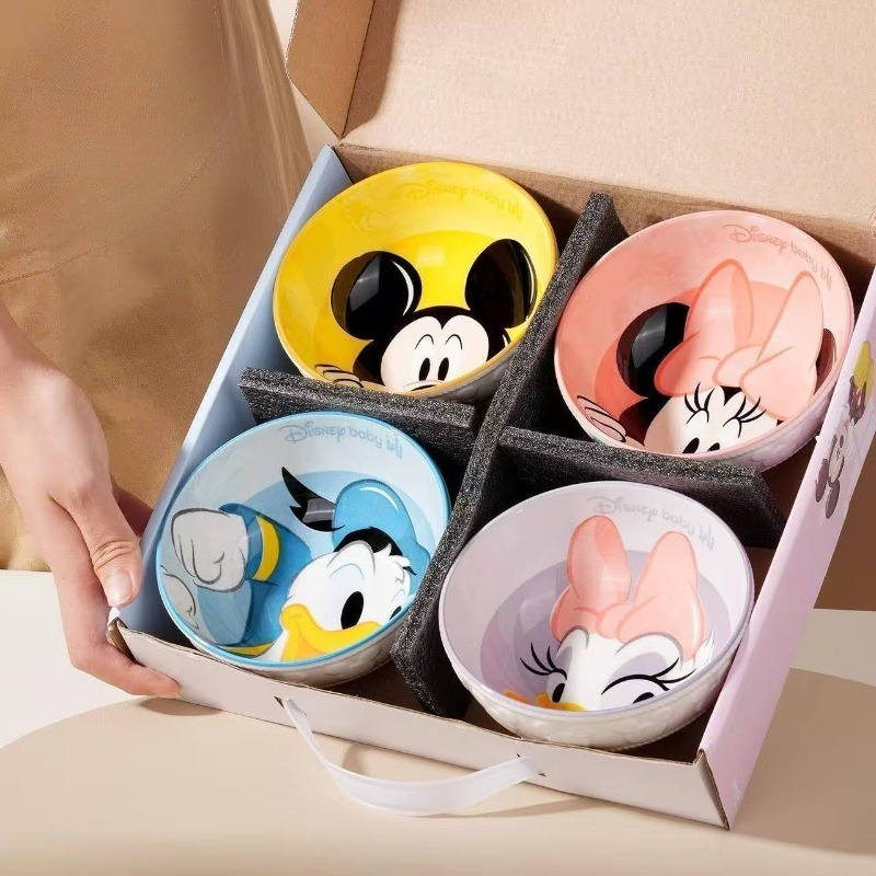 Baby Food Knife Set - Disney Çocuk Seramik Kase Seti Sır